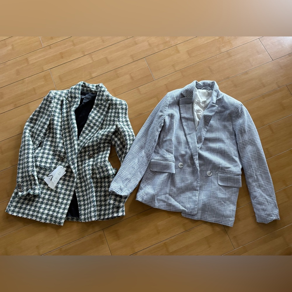 Blazer, Zara and H&M. Zara blazer still have tag